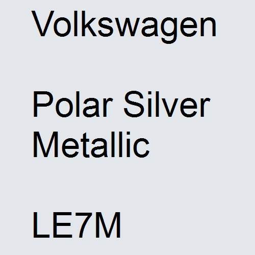 Volkswagen, Polar Silver Metallic, LE7M.